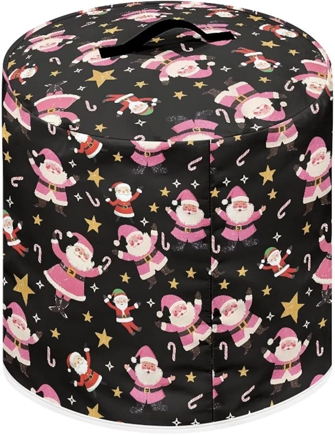 Santa Claus Dust Cover Instant Pot and Extra Accessories Dust Proof Easy to Clean Pressure Cooker Cover Electric Appliance Cover Air Fryer Accessories with Storage Pocket Size L