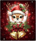 Christmas Xmas Bells Deer Dishwasher Magnet Cover Christmas Magnetic Dishwasher Decorative Cover Front Dishwasher Door Covers Dishwasher Covers Decor for Kitchen Home Appliances Gift 23" X 26"