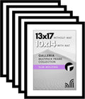 Americanflat 12x18 Poster Frame with Polished Plexiglass - Set of 5 - Use as 11x17 Frame with Mat or Display 12x18 Photo Without Mat - Galleria Collection - Picture Frames for Wall Display - Silver