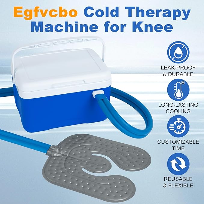 Ice Machine for Knee After Surgery, 9 Quarts Cold Therapy Machine Home Cryotherapy System for Post-Surgery Pain Relief, Compression Pad, Powerful Pump