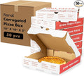 Karat Pizza Boxes 10" x 10" [50 Pack] Classic Red Print Corrugated Boxes | Ventilated, Grease-Resistant, Durable for Pizza or Mailing Use