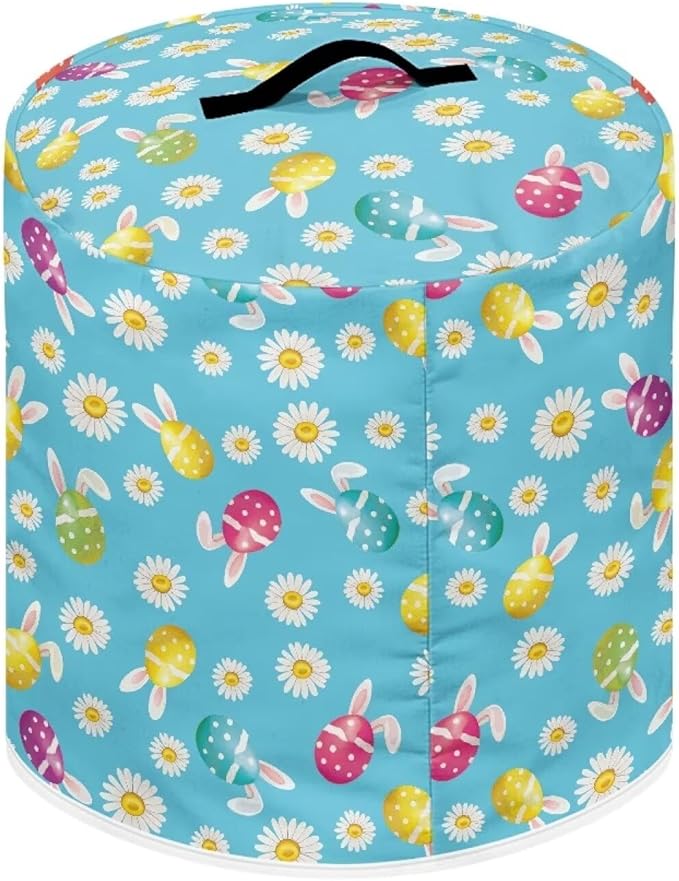 Dust Cover with Pocket for Instant Pot,Rabbit Daisy Rice Cooker and Air Fryer, Round Pressure Cover Dust-Proof Stain Resistant Electric Appliance Cover Easy to Clean