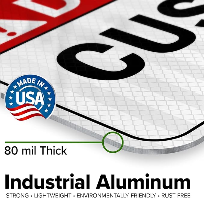 Custom Danger Sign, Ansi Sign, Osha Compliant, 12x18 Inches, 3M EGP Reflective, Rust Free .063 Aluminum, Fade Resistant, Made in USA by My Sign Center