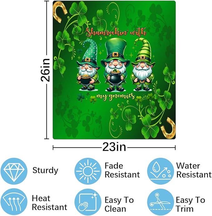 St Patrick Green Gnome Dishwasher Magnet Cover Magnetic Dishwasher Decorative Cover Front Dishwasher Door Covers Reuseable Dishwasher Covers Decal for Kitchen Home Decorative