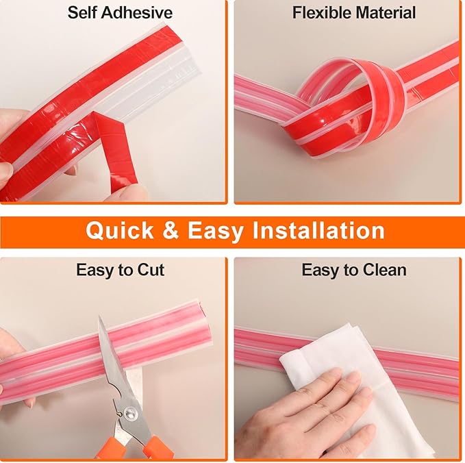 Wall Corner Protector & Edge Guard，Peel and Stick Wall Trim Moulding Inside & Outside Corner Molding Trim Caulk Strip, Self Adhesive Trim for Wall Edge,Ceiling,Countertop, 2.36” W x20’ L，Clear