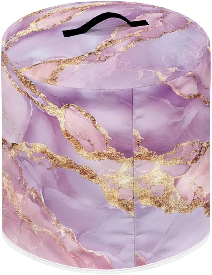 Purple Marble Dust Cover for Kitchen Instant Pot Accessories Appliance Cover Quart Pressure Cooker Air Fryer Rice Cooker Kitchen Appliance Dust Covers with Storage Pockets Size M