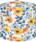 TODIYADDU White Bule Floral Pressure Cooker Cover for Women Trendy Instant Pot Cover with Top Handle and Pocket Kitchen Appliance Cover Dust Cover for 3 Quart Instant Pot and Extra Accessories