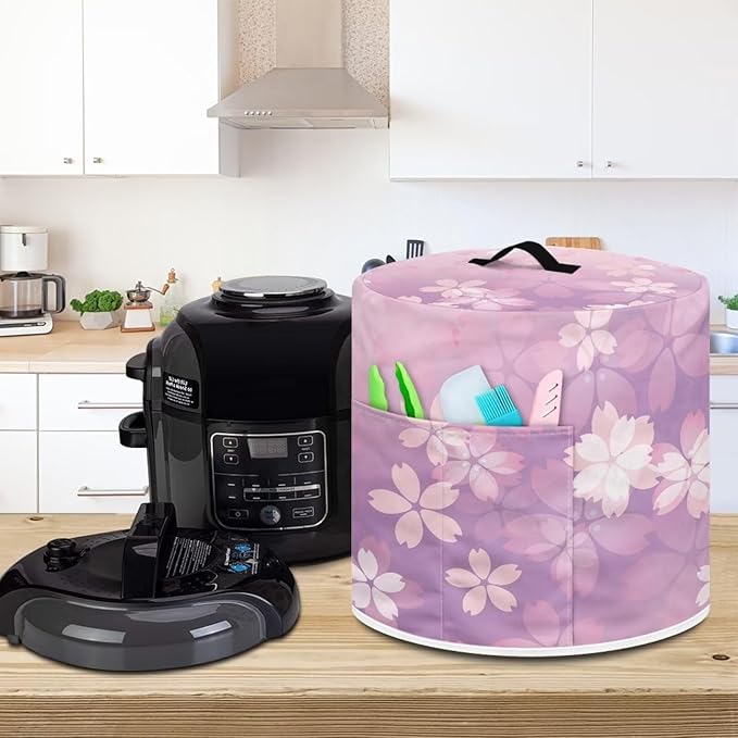 Cherry Blossoms Dust Cover Instant Pot Heavy Duty Waterproof Dust Pressure Cooker Cover Case for Instant Pot Pressure Cooker Instant Pot Appliance Covers Pressure Cooker Size S