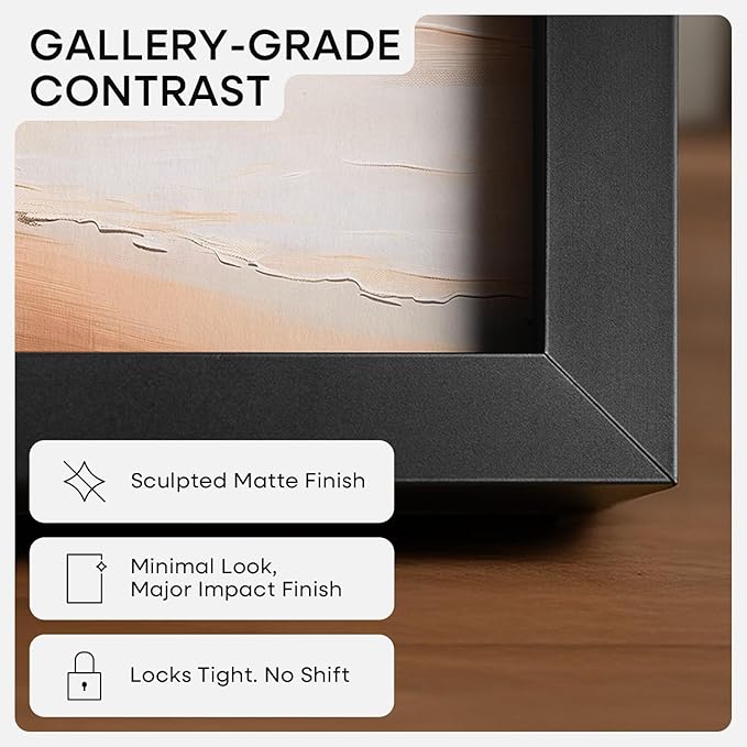 Homeforia 13.5x40 Panoramic Frame Black, High End Metal 13.5x40 Picture Frames with Mat 10x30 Photo, 13.5 x 40 Poster Frame Matted to 10 by 30 Print, 40x13.5 Frames, Tempered Glass, Wall Kit, Set of 2