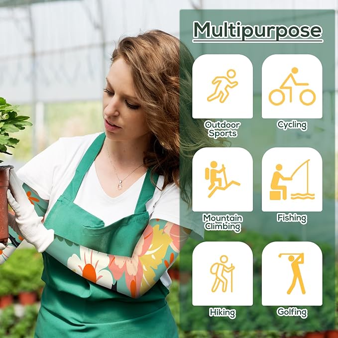 YUNVI Gardening Sleeves Farm Sun Protection Cooling Arm Sleeves to Cover Arm for Women