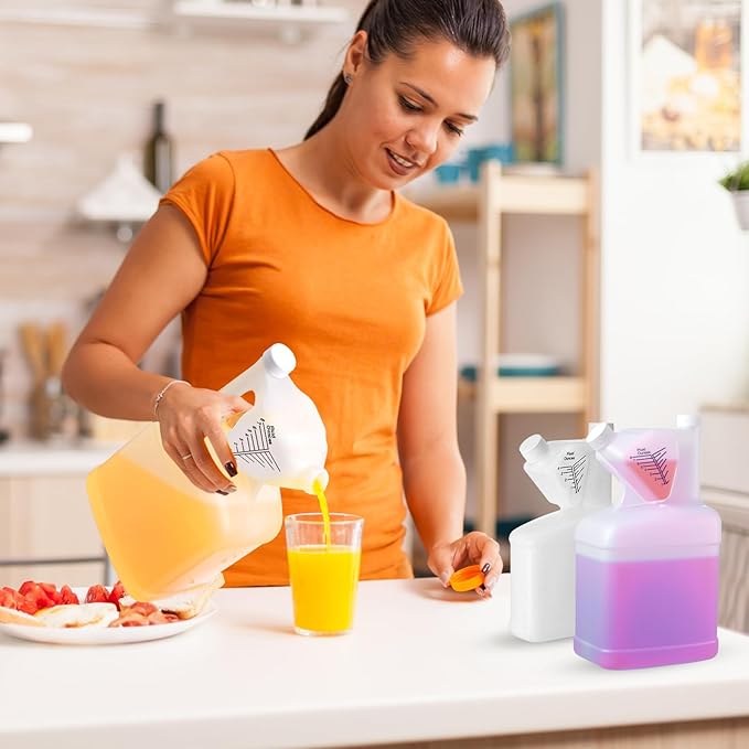 1 Pcs 128oz Measure Container and Pour Measuring Containers HDPE Plastic Measuring Bottle, 8oz Measure Capacity