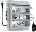 7 Inch Shutter Exhaust Fan with Speed Controller and Power Cord, Wall Mount Attic Fan for Greenhouses, Sheds, Garages, Chicken Coops, Barns Ventilation, 760 CFM