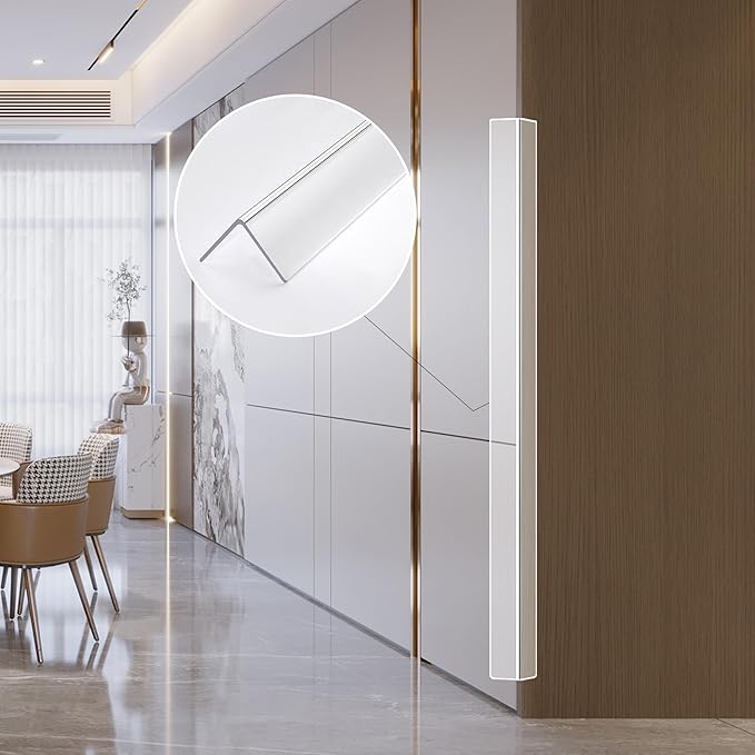 Gaahing 4Pcs Peel and Stick Clear Corner Guards, Self-Adhesive L-Shaped Outside Corner Shield for Wall Edge Furniture Door Frame Protector Bumper (3.9ft x 1.0in)