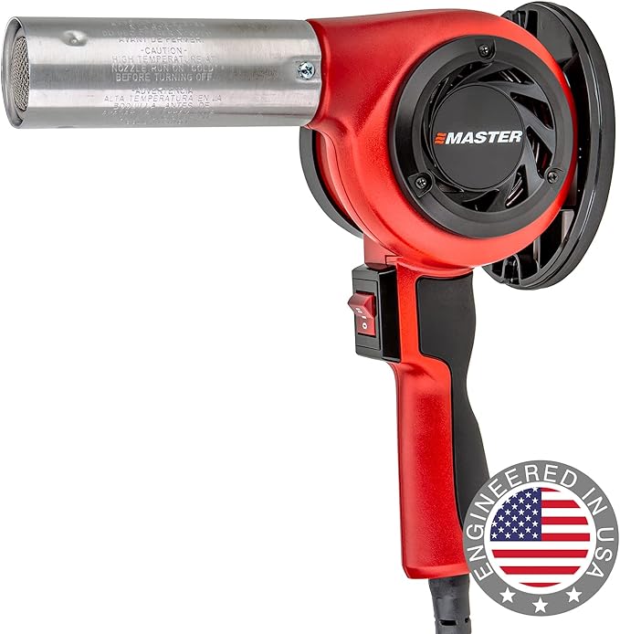 Master Appliance HG-501T Lightweight Industrial Heat Gun, Quick Change Plug-In Heating Element - 1200F, 120V, 1680W, 14 Amps - Assembled In USA