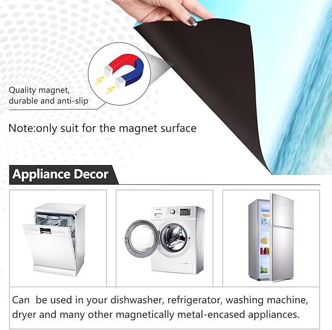 Summer Beach Starfish Seashells Dishwasher Magnet Cover Sticker Magnetic Refrigerator Panel Sticker Decorative Front Door Decal