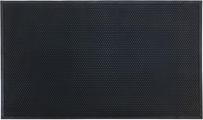 Guardian Easy Step Scraper 4X6 (45in x 69in) Indoor/Outdoor, Heavy-Duty, Solid Rubber Floor Mat,Black