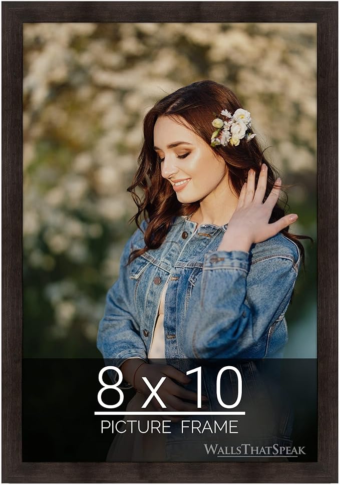 wallsthatspeak 8x10 Photo Frame for Pictures or Artwork, Espresso Brown