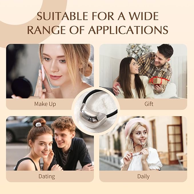 3PCS Silver Hair Ties, Silver Hair Accessories for Women, Metal Hair Ties for Thick Hair Elegant Durable Geometric Design, Stretchy and Non-Damage Hair Cuff Ponytail Holders
