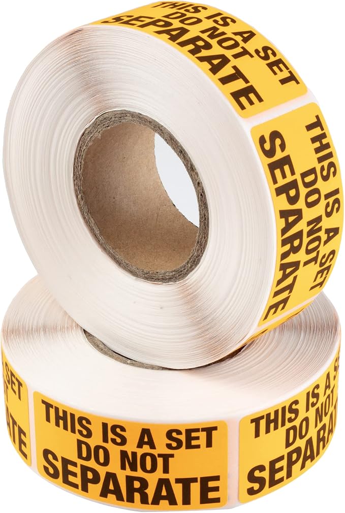 FBA Compliant This is A Set DO NOT Separate Shipping Labels- 5000 Fluorescent Orange (1" x 2") Box Stickers (10 Rolls of 500) for Multi Box shipments, Collections or Ecommerce- Easy to Affix