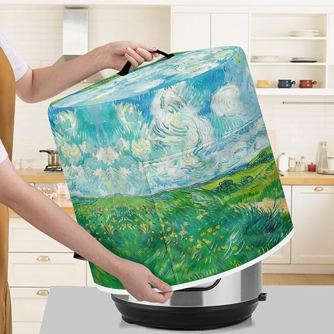 Wheatfield Pressure Cooker Cover with Storage Pocket Compatible with 8 10 Quart Instant Pot, Durable Rice Cooker Air Fryer Accessories, Waterproof Kitchen Appliances Dust Cover