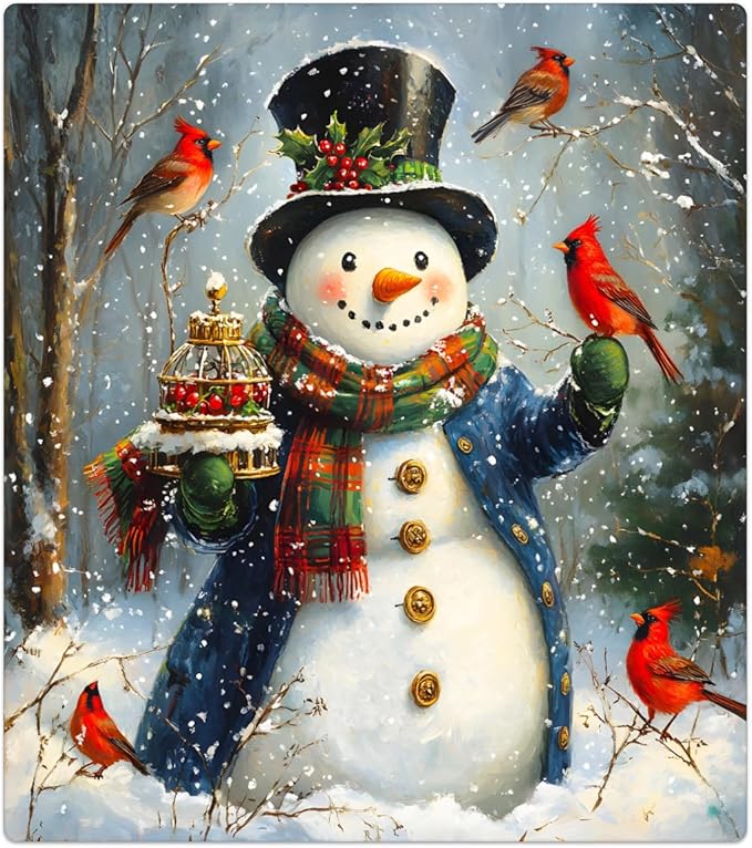 Christmas Cardinal Cute Snowman Dishwasher Magnet Cover Christmas Xmas Magnetic Dishwasher Decorative Cover Front Dishwasher Door Covers Dishwasher Covers Decor Kitchen Appliances Gift 23" X 26"