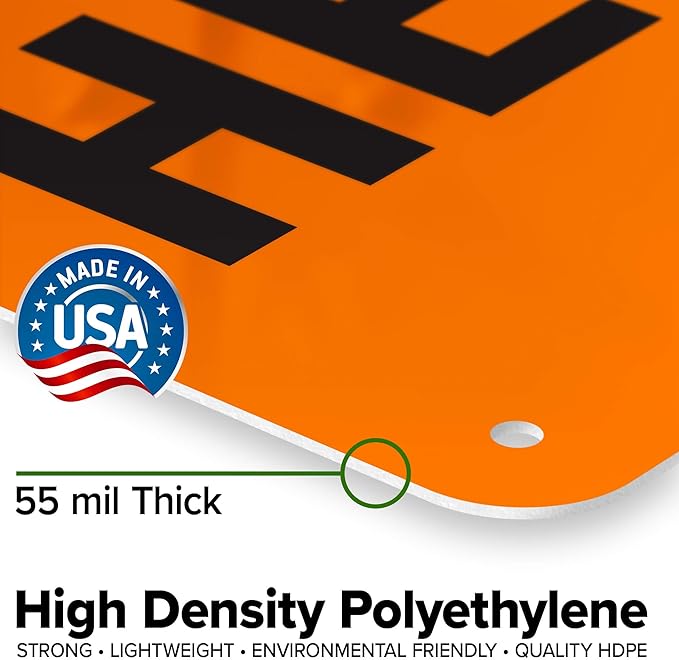 Custom warning Sign, OSHA Sign, 7x10 Inches, 55 mil thick HDPE (high density polyethylene), Made in USA by My Sign Center