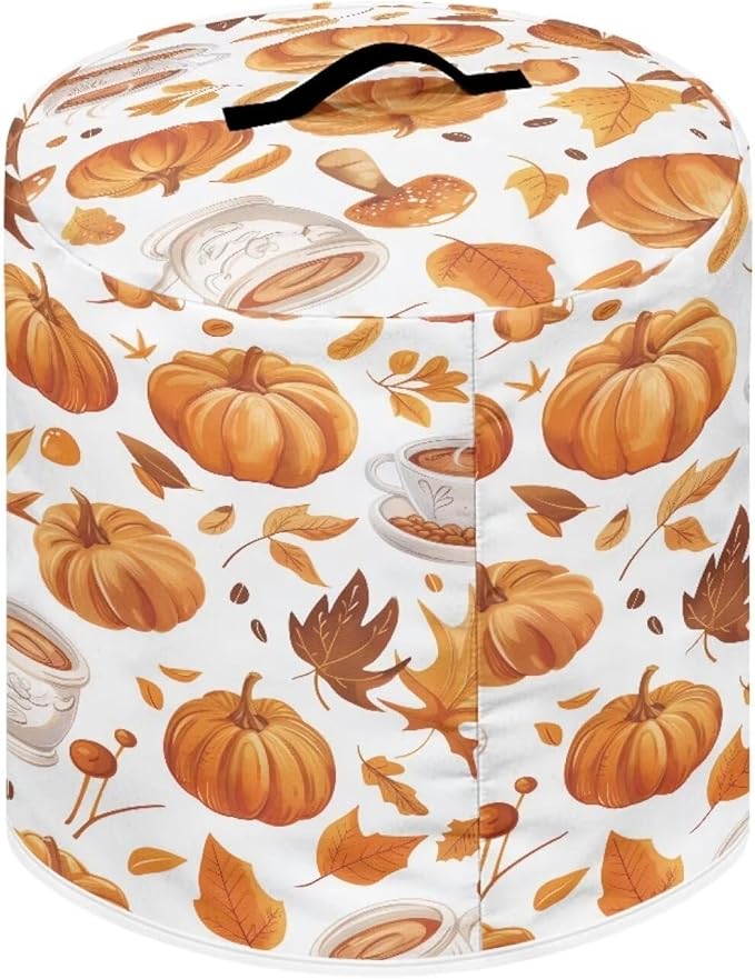 Pumpkin Pressure Cooker Cover Instant Pot Accessories Instant Pot Kitchen Appliance Dust Cover with Pockets for Rice Cooker Air Fryer Slow Cooker Dust Covers for Kitchen Size M