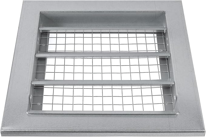 Repa Market 8" x 8" Inch Heavy Duty Galvanized Steel Register Vent Cover with Wire Mesh Screen - Crawl Space Vent - Air Intake/Exhaust Outdoor Wall Gable Vent - HVAC Duct Vent - Vent Covers for Wall