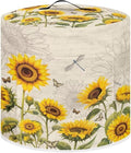Xoenoiee Butterfly Dragonfly Sunflower Print Kitchen Appliance Dust Covers with Pockets, Electric Pressure Cooker Compatible with Rice Cooker Air Fryer Cover, for 6 Qt Pot
