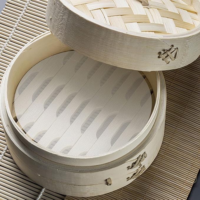 10pcs round Silicone Steamer Liners Non-stick Steamer Mats Breathable Mesh Pads for Dumplings Buns Cooking and Rice Cooker Steam Replacement