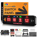Auxbeam 4 Gang Slim Switch Panel RGB AS-R40 Automatic Dimmable Switch Panel with Toggle Momentary Pulsed Off Backlight Unique Patented Design Control Panel for Truck Offroad Boat, 2-Year Warranty