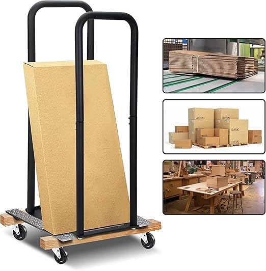 Drywall Sheet Cart, Heavy Duty Panel Dollies Cart with 4 Swivel Wheels, Handling Wall Panel, Sheetrock, Wood Panel, Rolling Dollies for Garage, Home, Warehouse,13x38x5