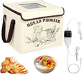 Bread Proofing Box with 50-113℉ Temp Control & 1-12H Timer, Foldable Dough Proofer with Metal Rack, Proofing Box for Sourdough, Bread Baking, Pizza, Yogurt, Kombucha, Space-Saving & 5-Layer Fabric