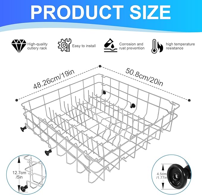 PakaLife 5304535380 Dishwasher Rack Replacement,Dishrack for Kenmore Crosley Frigidaire (5304535380)