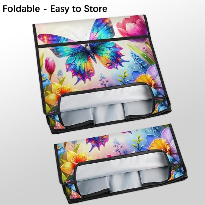 Kitchen Aid Mixer Cover Flower Animal Butterfly Stand Mixer Cover Compatible with 6-8 Quarts Stand Mixers, Dust Covers with Zipper Pocket Foldable Washable Kitchen Aid Organizer Bag