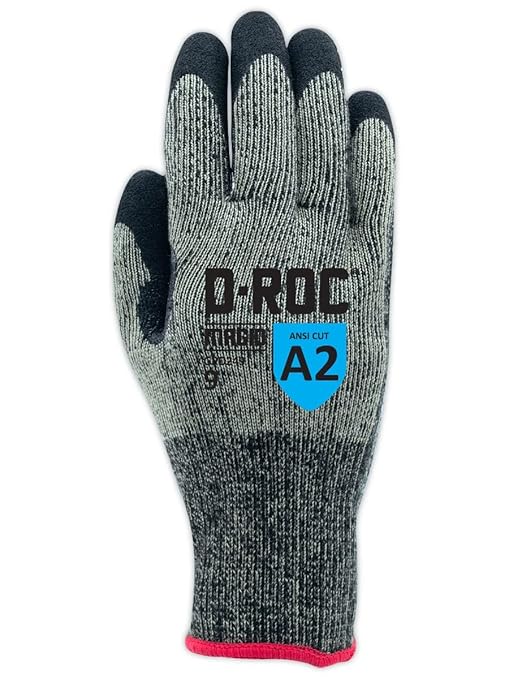 MAGID D-ROC ANSI A2 Heat-Resistant Work Gloves with Sandy Nitrile Coating, 24 Pairs, Size 11/2XL, GPD249