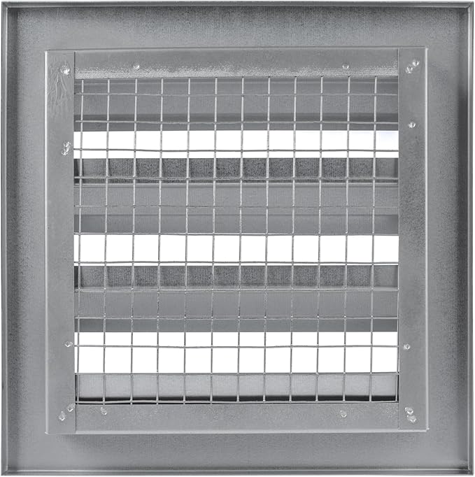 Repa Market 8" x 8" Inch Heavy Duty Galvanized Steel Register Vent Cover with Wire Mesh Screen - Crawl Space Vent - Air Intake/Exhaust Outdoor Wall Gable Vent - HVAC Duct Vent - Vent Covers for Wall