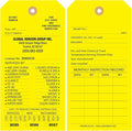 Tags 4 Less Custom Fire Extinguisher Tags – Preventative Maintenance Labels for Monthly Inspections, Alternative to Safety Sticker for Easy Record-Keeping – Pack of 100 (Yellow, Cardboard)