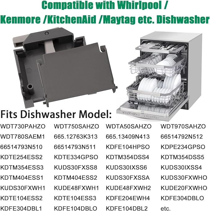 Upgraded W10320665 Dishwasher Dishrack Adjuster Housing Right Hand, For whirlpool kenmore Dishwasher Top Rack Parts W10195373 1872123 AH2579551 EA2579551 (Right)
