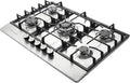 30 Inch Gas Cooktop,Built-in 5 Burners 304 Stainless Steel Gas Stovetop，NG/LPG Convertible Cooktops，Flame Failure Protection & Efficient Cooking