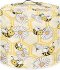 Daisy Bees Print Kitchen Appliance Decor 6 Quart Pressure Cooker/Air Fryer/Rice Cooker DusT Cover with Top Handle and Storage Pockets Machine Washable