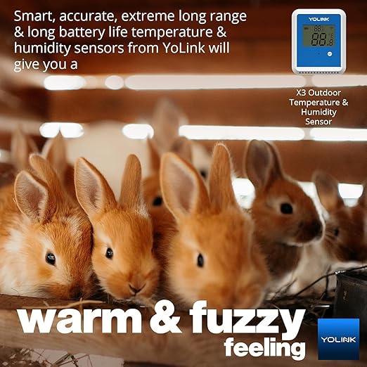 YoLink 2-Pack X3 Version Temperature Humidity Data Logger, Longest Wireless Range, 5+ Years Battery, Emails/Text/App Alerts, Alexa, Best Freezer, Greenhouse Monitor. Hub Included