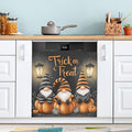 Halloween Gnomes Pumpkins Dark Dishwasher Magnet Cover Front Door Magnetic Dishwasher Cover Decorative Refrigerator Magnet Covers Fridge Panel Decal for Kitchen Decor, 23" x 26"