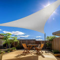 Amagenix Sun Shade Sail 12'X12'X12' Curved Edge Outdoor Shade Canopy Light Grey Breathable 95% UV Block Shade Cloth for Patio Garden Backyard (We Make Custom Size)
