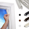 26 FT Door Frame Kerf Non-Adhesive Weather Stripping Seal Strip PU Foam, PE Cover, Groove Slot Installation for Large Gap, Sound Heat Insulation, Dust Water Prevention (26ft, White, Flanged)