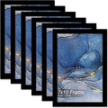 7x10 Picture Frame Set of 6, Black Frame for 7 x 10 Inch Picture Poster Photo, Light Weight and High Transparent 7 by 10 Frame for Wall - 6 Pack/Black/7"x10"