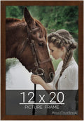 wallsthatspeak 12x20 Mocha Walnut Picture Frame for Puzzles Posters Photos or Artwork