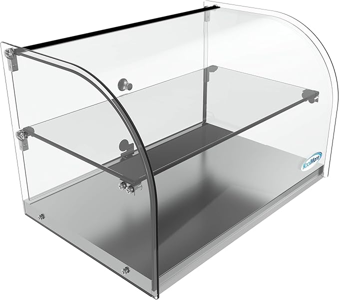 KoolMore - DC-2C 22" Commercial Countertop Bakery Display Case with Front Curved Glass and Rear Door - 1.5 cu. ft.