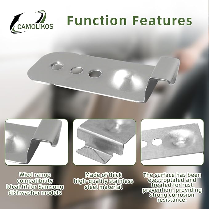 4pc DD98-01051C Dishwasher Installation Bracket kit Compatible with Samsung