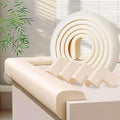 Baby Proofing Edge & Corner Protectors, 1 Roll White Foam L-Shape Self-Adhesive Bumper Strip + 4Corner Guards, Wall & Furniture Safety Bumpers for Nursery, Kitchen, Fireplace, Table, Desk